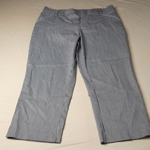 Rafaella Comfort Black and White Stretchy Cropped Pants - Picture 1 of 7